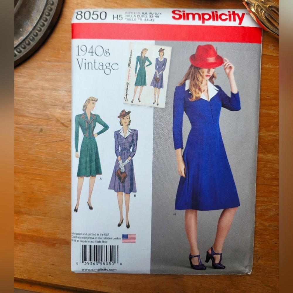 Simplicity 8050 Retro 1940s Pattern